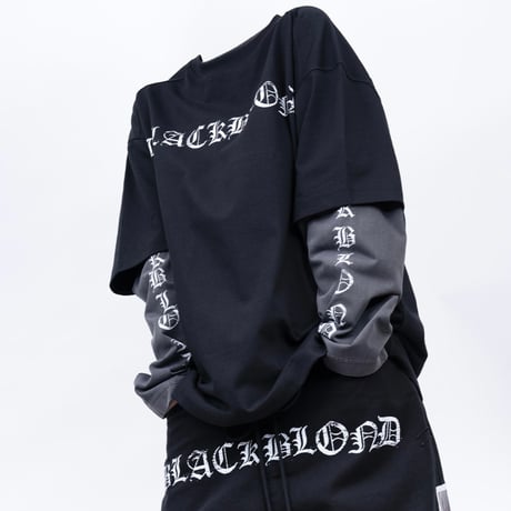 『BLACKBLOND』　crushed faith pigment t-shirt (Black)