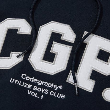 『Code:graphy』 　アーチロゴクロップパーカー (Navy)