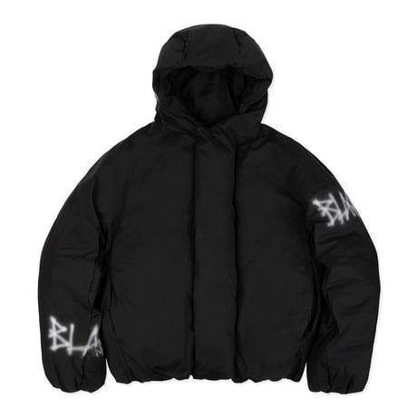 『BLACKBLOND』　Graffiti Logo Hidden Cuff Puffer Jacket  (Black)