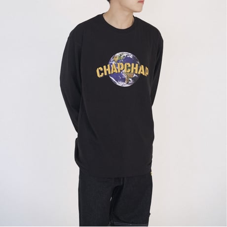 『CHAP CHAP』 　ユニバーサルチャップロングスリーブ Tシャツ (Black)
