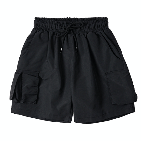 『 BY:L 』    マルチポケットカーゴショートパンツ (Black)