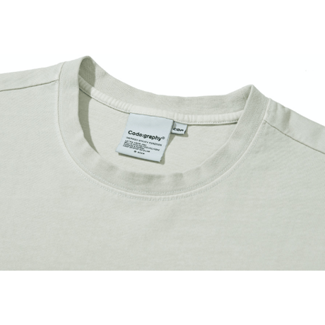『Code:graphy』 　ピグメントダイイングギャラクシーロゴ Tシャツ (Grey)