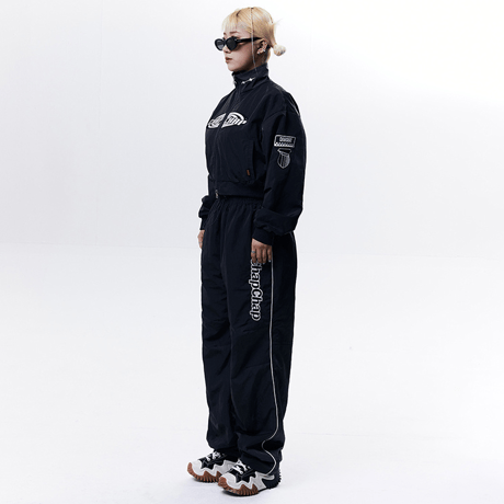 『CHAP CHAP』 　トルネードロゴナイロンパンツ (Black)