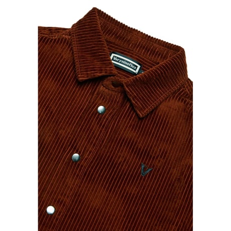 『Verynineflux』   V コーデュロイシャツジャケット (Brown)