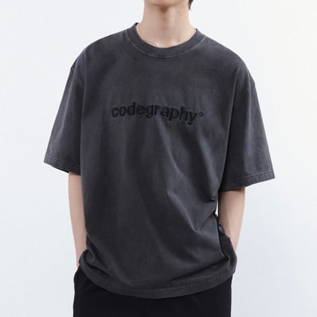 『Code:graphy』 　pigment  codegraphy logo t-shirt (Charcoal)