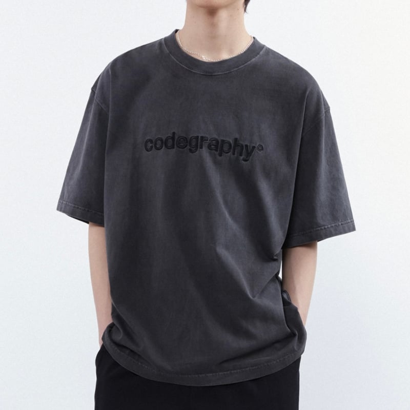 ★ codegraphy★ Pigment 25 Emblem Short Sleeve T-Shirt Char Code:graphy』 pigment codegraphy logo t-shirt