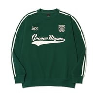 『GROOVE RHYME』 swoosh lettering sweatshirt (D/Green)