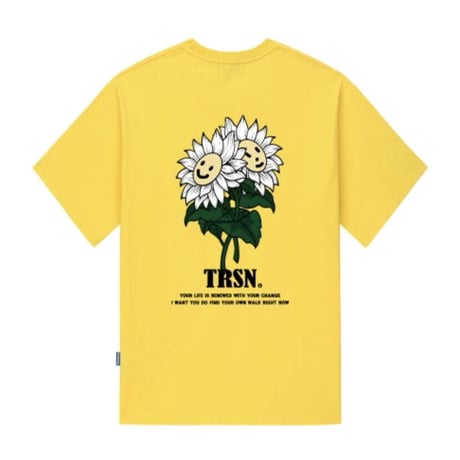『TRIPSHION』 　スマイルフラワー Tシャツ (Yellow)