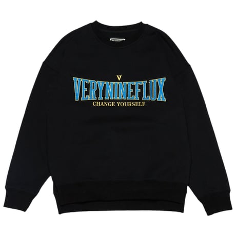『Verynineflux』   ユニバーシティースウェット (Black)