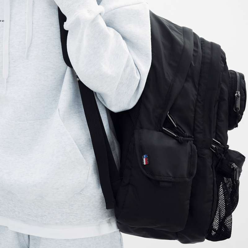 VETEZE』 レトロ MA-1 リュック (Black) | 6LJStore VETEZE』 レトロ MA-1 リュック (Black) | 6LJStore