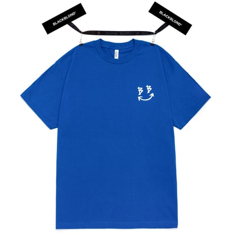 『BLACKBLOND』 　クラシックスマイルロゴ半袖 Tシャツ (Blue)