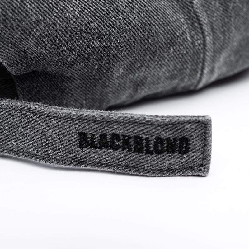 BLACKBLOND』 スローガンロゴデニムキャップ (Dark Gray) | 6LJS