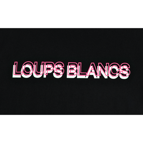 『LOUPS BLANCS』  ダブルロゴグラフィック半袖 Tシャツ (Black)