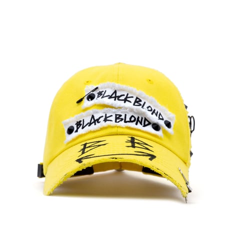 『BLACKBLOND』 ビッグスマイルパッチロゴキャップ (Yellow)