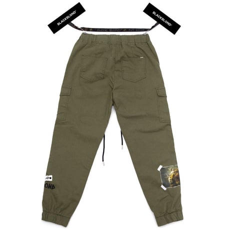 『BLACKBLOND』 ユースティティアカーゴジョガーパンツ (Khaki)