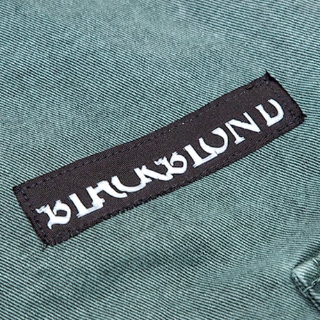『BLACKBLOND』 　ザアパリションワイドデニムカーゴパンツ (Deep Green)