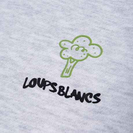 『LOUPS BLANCS』  インザルームカラージップアップスウェット  (Melange Grey)
