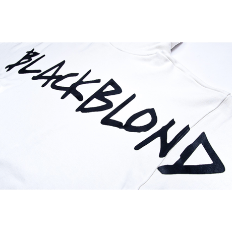 『BLACKBLOND』 　マジェスティックレフレクションロゴパーカー (White)
