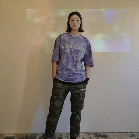 『LOUPS BLANCS』 ホログラムロゴ Tシャツ (Tiedie)