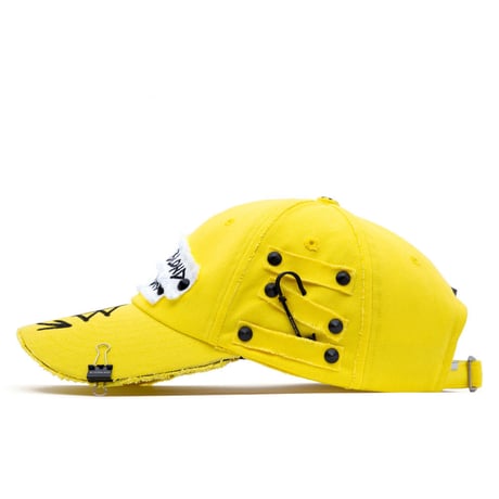 『BLACKBLOND』 ビッグスマイルパッチロゴキャップ (Yellow)