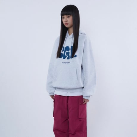 『Code:graphy』 　JELLY ロゴオーバーフィットパーカー (Melange Grey)