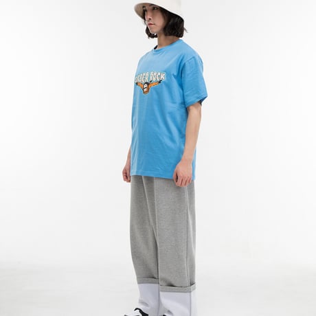 『SK8ER ROCK』 　parasuit short sleeve tee (Sky Blue)