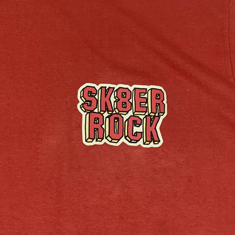 『SK8ER ROCK』 　3D ロゴ半袖 Tシャツ (Brick)