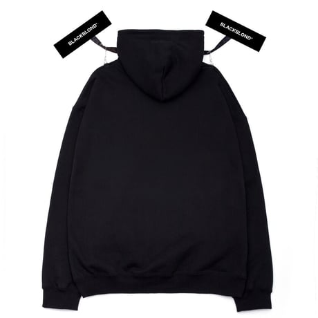 『BLACKBLOND』 　カバードロゴパーカー (Black)