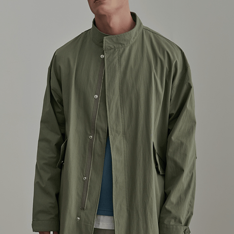 『 BY:L 』 　フィッシュテール ーバーコート  (Khaki)
