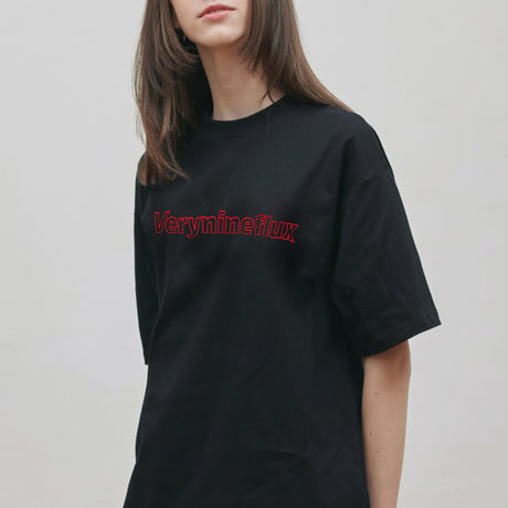 『Verynineflux』  ダイアゴナル Tシャツ (Black)