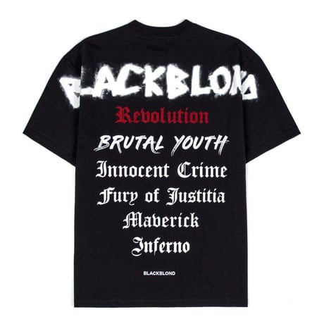 『BLACKBLOND』　ヒストリーピグメント Tシャツ (Black)