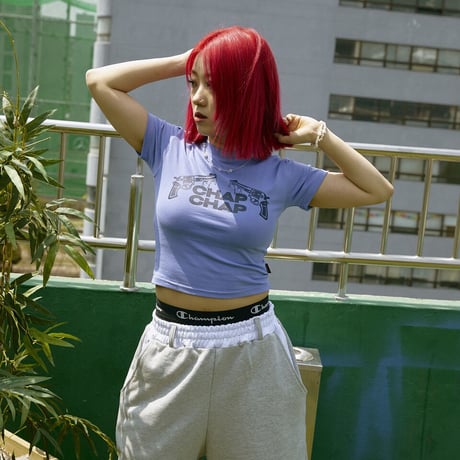 『CHAP CHAP』 　ピストル チャップ Tシャツ (Purple)