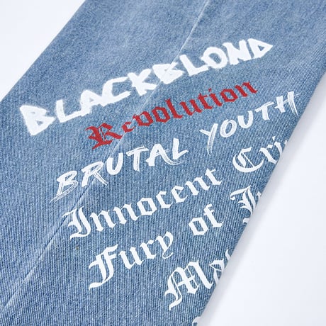 『BLACKBLOND』 　ヒストリーデニムパンツ (Blue)