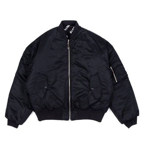 『BLACKBLOND』 　グラフィティーロゴリバーシブルMA-1ボマージャケット (Black)