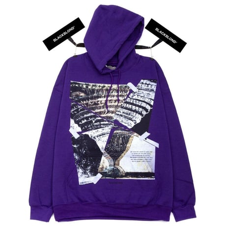 『BLACKBLOND』 　クラッシュドエラパーカー (Purple)