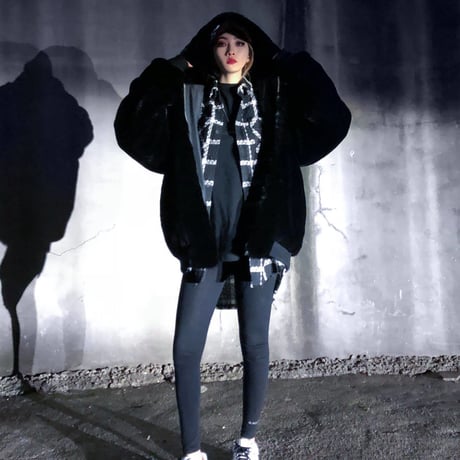 Blackblond Reversible Fur Hood Jacket (Black)