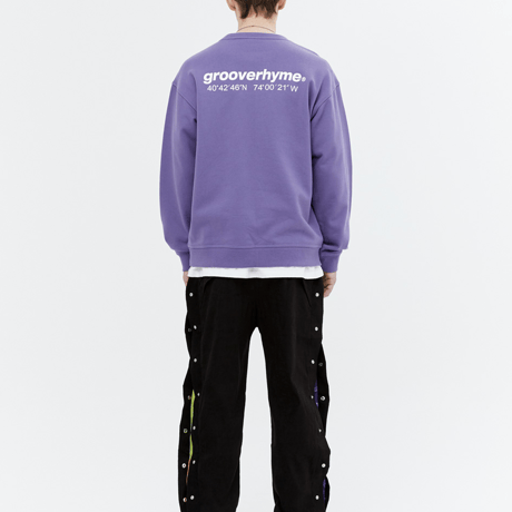 『grooverhyme』 　NYC ロケーションスウェット (Purple)
