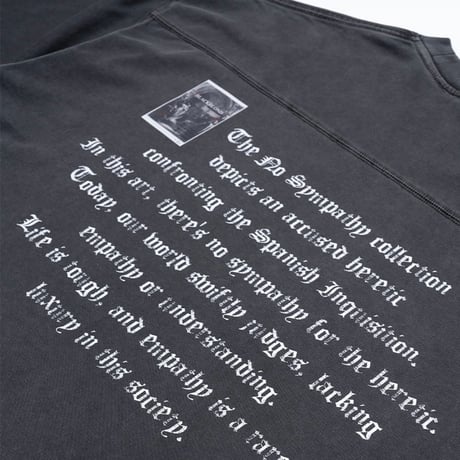 『BLACKBLOND』　crushed faith pigment t-shirt (Charcoal)