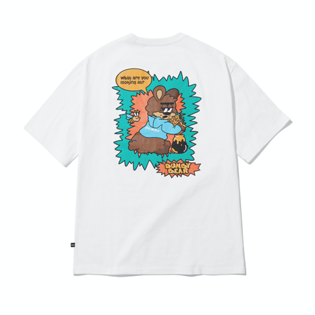 『grooverhyme』 　ハニーアンドピザ Tシャツ (White)