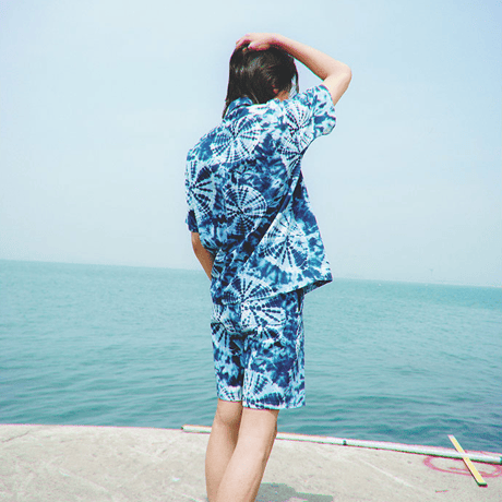 『LOUPS BLANCS』 タイダイバンディングショートパンツ