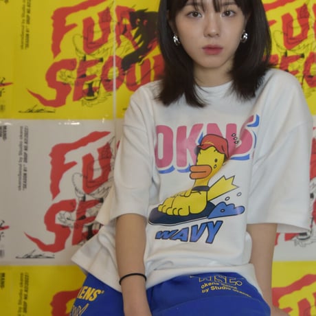 『OKENS SEOUL 』 Fury Seoul Fury Bird Wavy TEE (White)