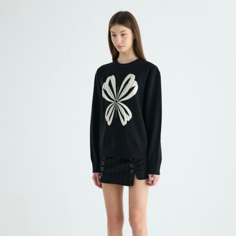 『VETEZE』 　AubeA star ribbon knit (Black)