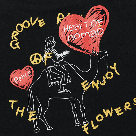 『grooverhyme』 　ハートオブノマド Tシャツ (Black)