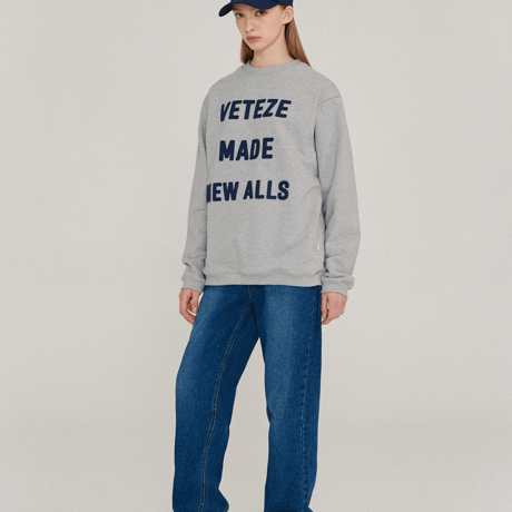 『VETEZE』 　ビッグメードスウェット (Grey)