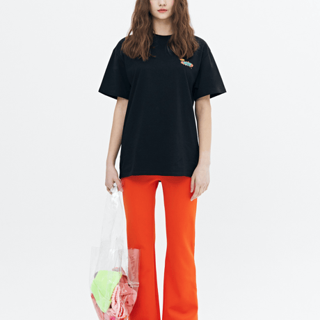 『grooverhyme』 　ハニーアンドピザ Tシャツ (Black)