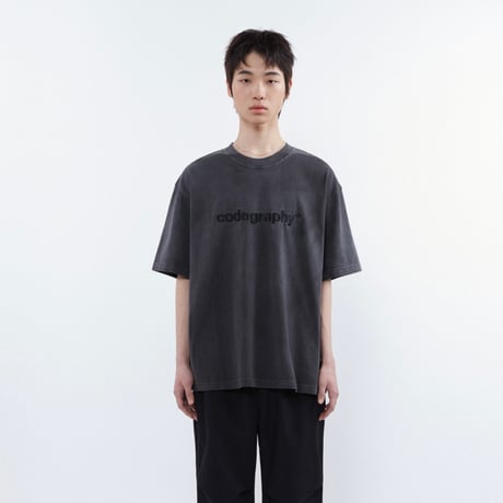 『Code:graphy』 　pigment  codegraphy logo t-shirt (Charcoal)