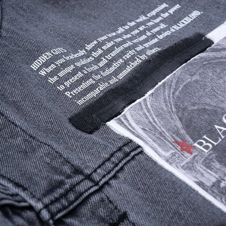 『BLACKBLOND』 　no sympathy denim jacket (Dark Grey)