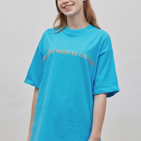 『Verynineflux』  ラウンド  Tシャツ (Blue)