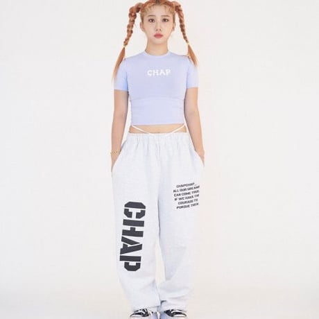 『CHAP CHAP』 　アーミーチャップスウェットパンツ (White Melange)