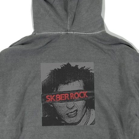 『SK8ER ROCK』 　パンクロックピグメントジップパーカー (Gray)